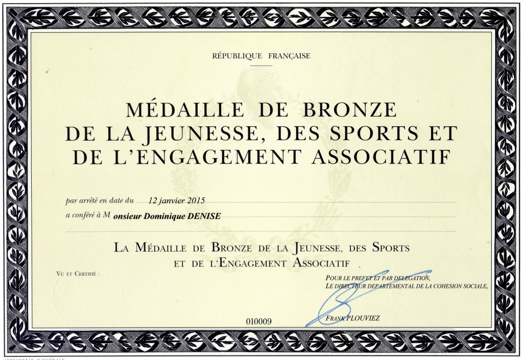 dominique denise medaille jeunesse et sports engagement associatif karate seinomarin 2